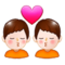 Kiss: Man, Man emoji on Samsung